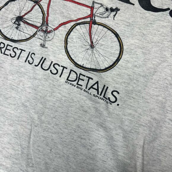 American Vintage 90s Cycling Is Life The Rest Is Just Details Big Ball Sports T - Picture 3 of 7